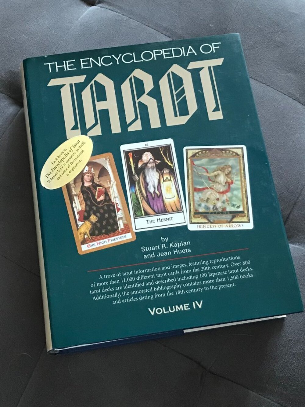 The Encyclopedia of Tarot Volume IV Stuart Kaplan US Games Hardcover
